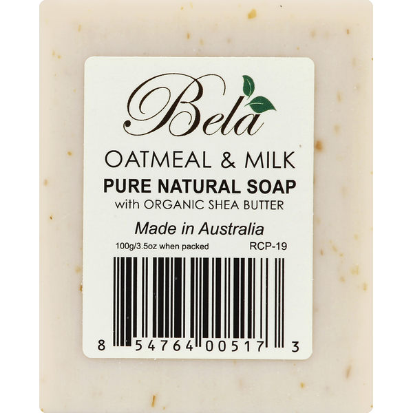 Body Lotions & Soap BELA Soap, Pure Natural, with Organic Shea Butter, Oatmeal & Milk hero