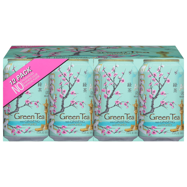 Tea AriZona Green Tea, Ginseng and Honey, 12 Pack hero