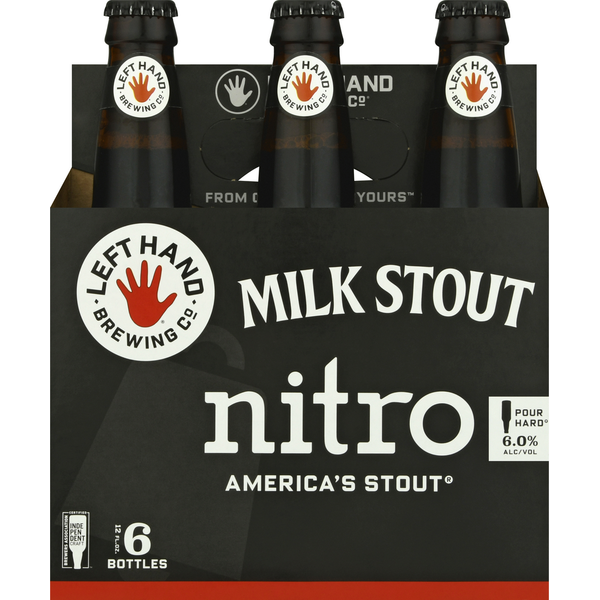 Beers & Coolers Left Hand Brewing Nitro Milk Stout, Bottles hero