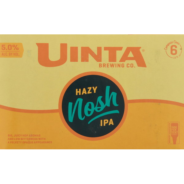 Beers & Coolers Uinta Brewing Beer, Hazy Nosh IPA, 6 Pack hero