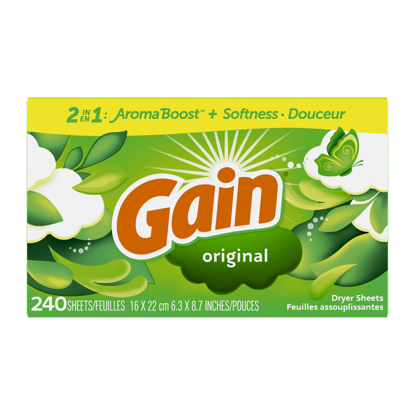 Laundry Gain Fabric Softener Dryer Sheets, Original hero