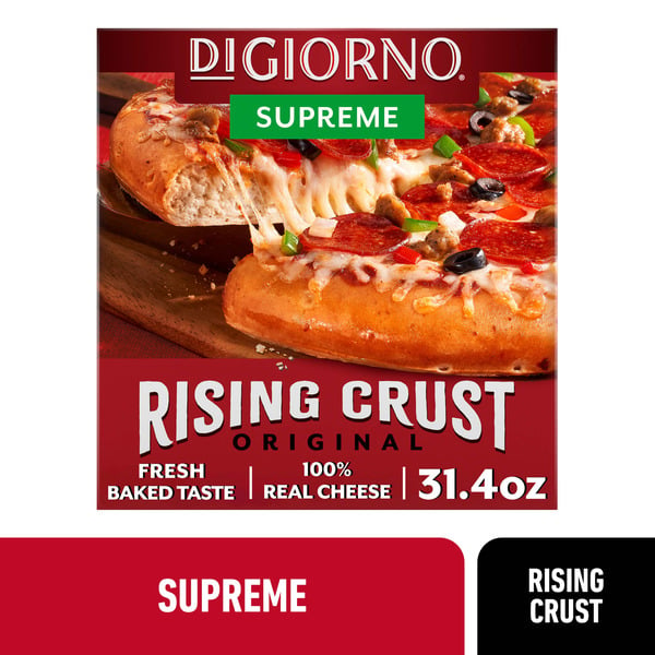 Frozen Pizza DiGiorno Original Rising Crust Frozen Pizza Supreme hero