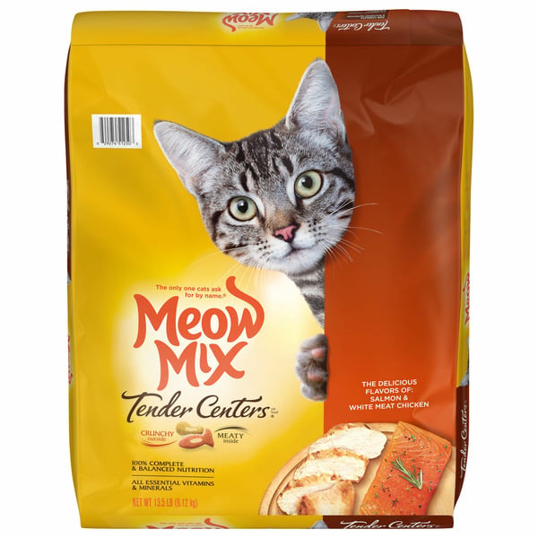 Cat Food & Care Meow Mix Cat Food Tender Cuts Salmon & White Meat Chicken hero