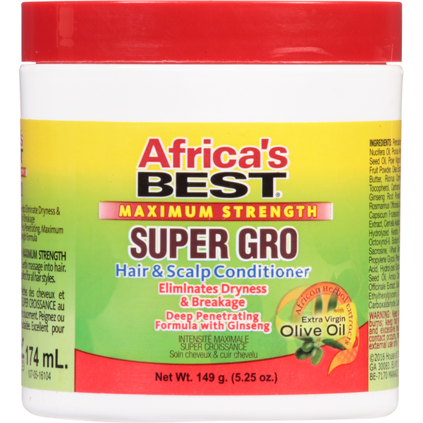 Hair Care Africa's Best Hair & Scalp Conditioner, Maximum Strength, Super Gro hero