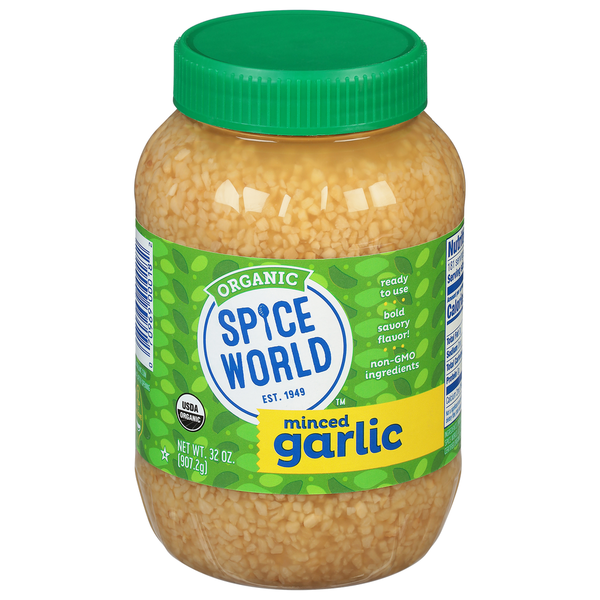 Salad Dressing & Toppings Spice World Garlic, Organic, Minced hero