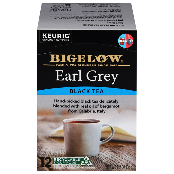 Tea Bigelow Black Tea, Earl Grey, Pods hero