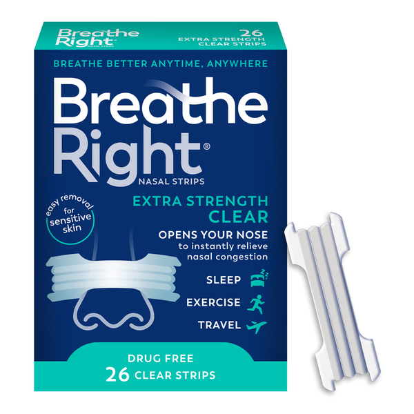 Breathe Right Nasal Strips, Extra Strength Clear hero