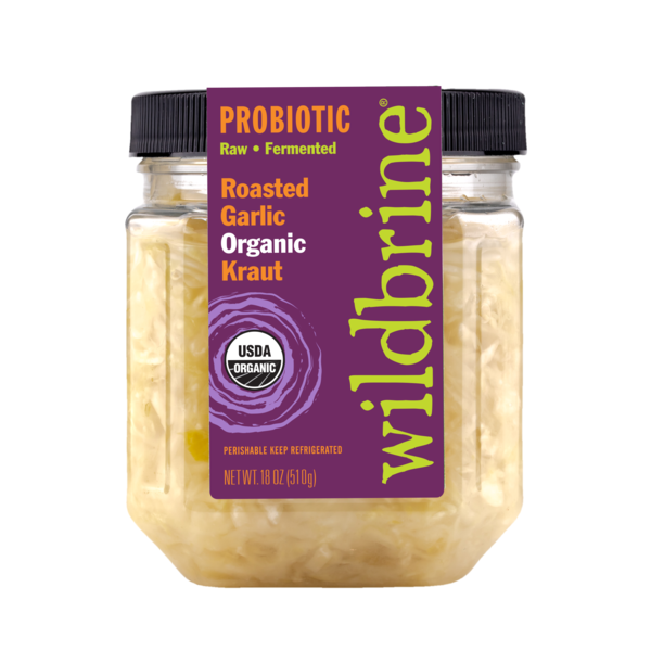 wildbrine Roasted Garlic Organic Kraut hero