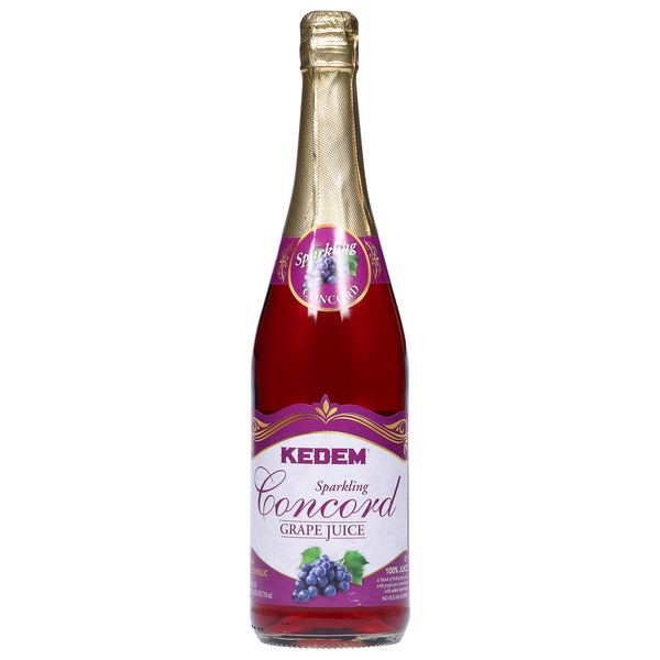 Kosher Foods Kedem 100% Juice, Grape, Sparkling, Concord, Non Alcoholic hero