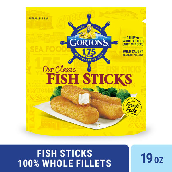 Frozen Appetizers & Sides Gorton's Crunchy Breaded Fish Sticks hero