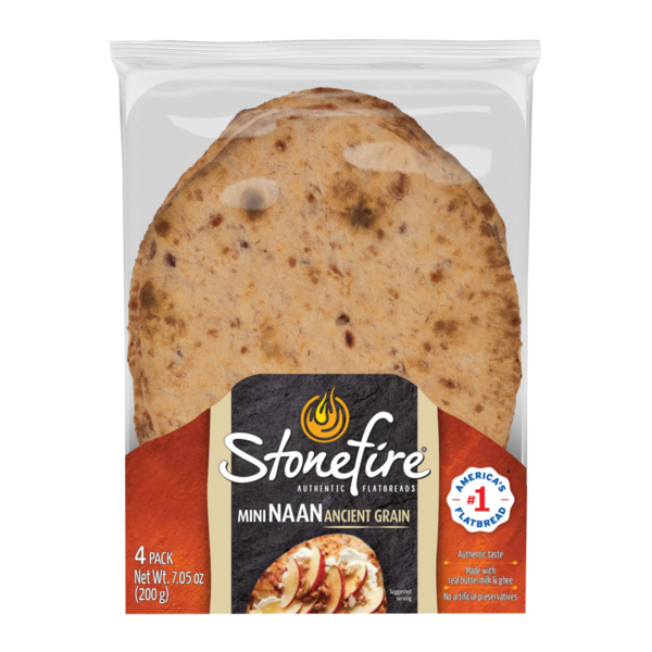 Tortillas & Flat Bread Stonefire Ancient Grain Mini Naan 4PK hero