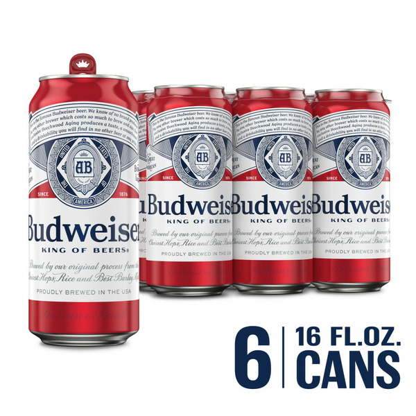 Beers & Coolers Budweiser Lager Beer Cans hero