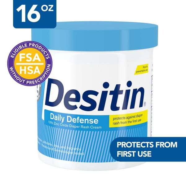 Baby First Aid & Vitamins DESITIN Daily Defense Baby Diaper Rash Cream With Zinc Oxide hero