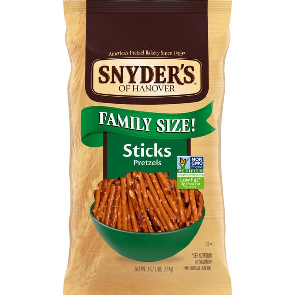 Chips & Pretzels Snyder's of Hanover Pretzel Sticks hero