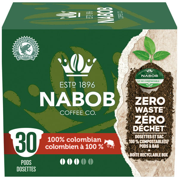 Coffee NABOB 100% Colombian Coffee 100% Compostable Pods hero