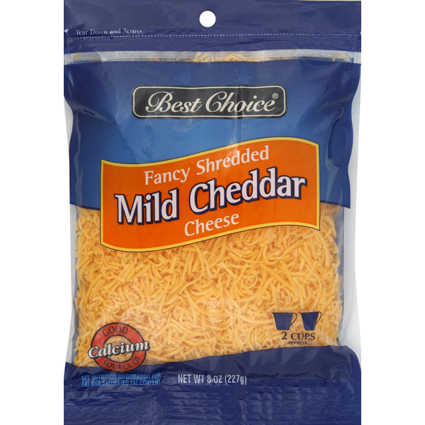 Holiday Items Best Choice Shredded Cheese, Fancy, Mild Cheddar hero