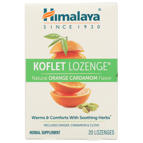 Cold, Flu & Allergy Himalaya Koflet Lozenges Orange Cardamom hero