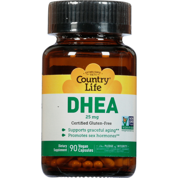 Stress & Sleep Aids Country Life DHEA, 25 mg, Vegan Capsules hero