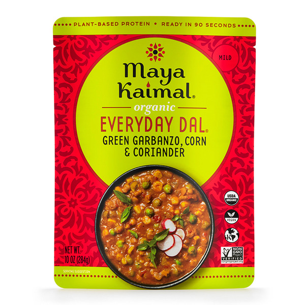 Indian Foods Maya Kaimal Everyday Dal Green Garbanzo, Corn & Coriander hero