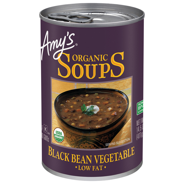 Soup, Broth & Bouillon Amy's Kitchen Black Bean Vegetable Soup hero