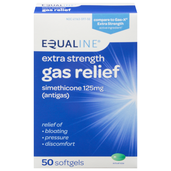 Digestion Equaline Gas Relief, Extra Strength, 125 mg, Softgels hero