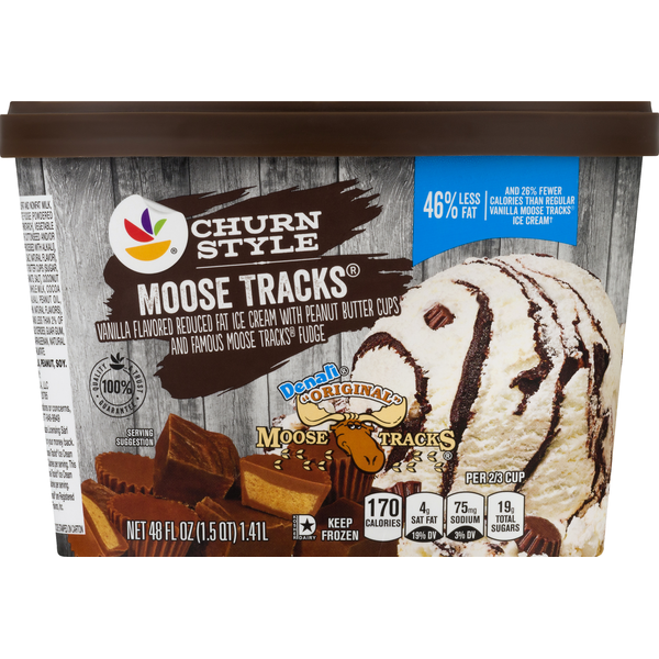 Ice Cream & Ice Store Brand Ice Cream, Moose Tracks, Churn Style hero