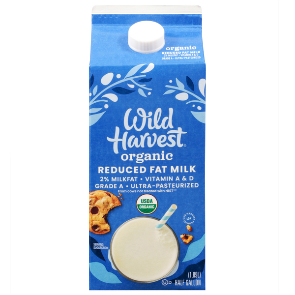 Milk Wild Harvest Milk, Reduced Fat, Organic, 2% Milkfat hero