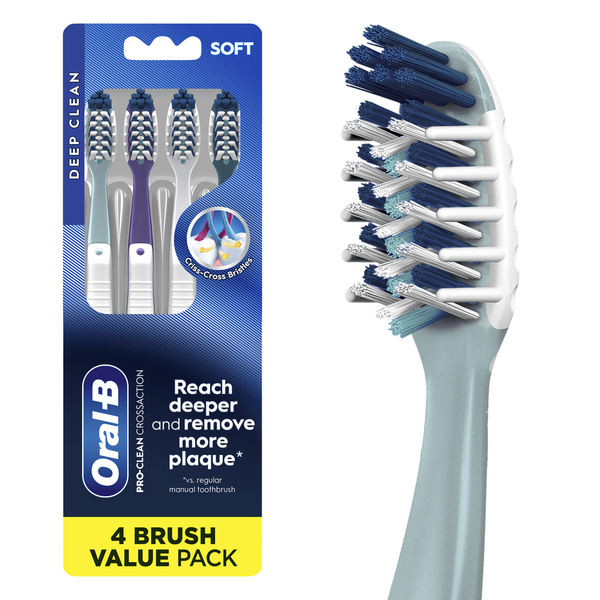 Oral Hygiene Oral-B CrossAction All In One Toothbrushes, Deep Plaque Removal, Soft hero