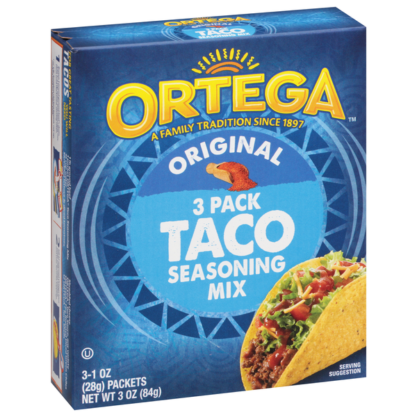 Latino Foods Ortega Seasoning Mix, Original, Taco, 3 Pack hero