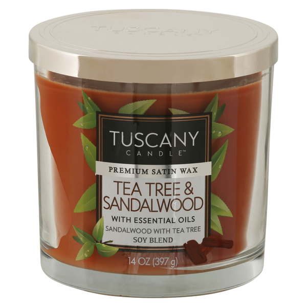 Air Fresheners & Candles Tuscany Candle, Premium Satin Wax, Tea Tree & Sandalwood hero