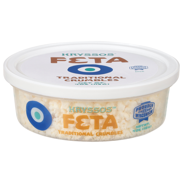 Packaged Cheese Kryssos Feta, Traditional, Crumbles hero