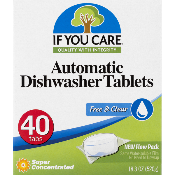 Dish Detergents If You Care Automatic Dishwasher Tablets, Super Concentrated, Free & Clear hero