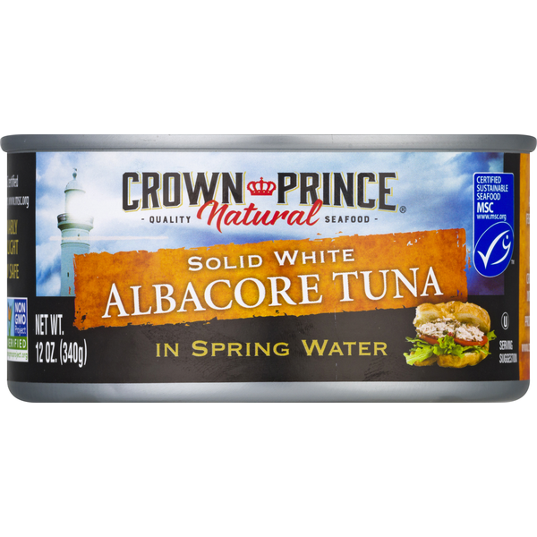 Canned Meat & Seafood Crown Prince Albacore Tuna, Solid White, In Spring Water hero