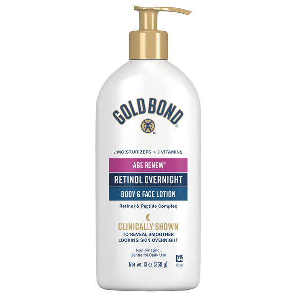 Gold Bond Body & Face Lotion, Retinol Overnight hero