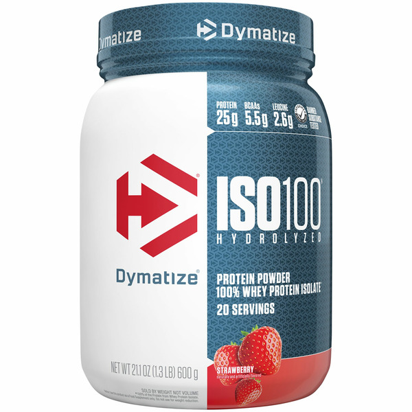 Dymatize Protein Powder, Strawberry, ISO100 Hydrolyzed hero