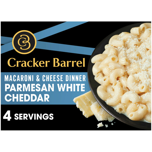 Instant Foods Cracker Barrel Parmesan White Cheddar Macaroni & Cheese Dinner hero