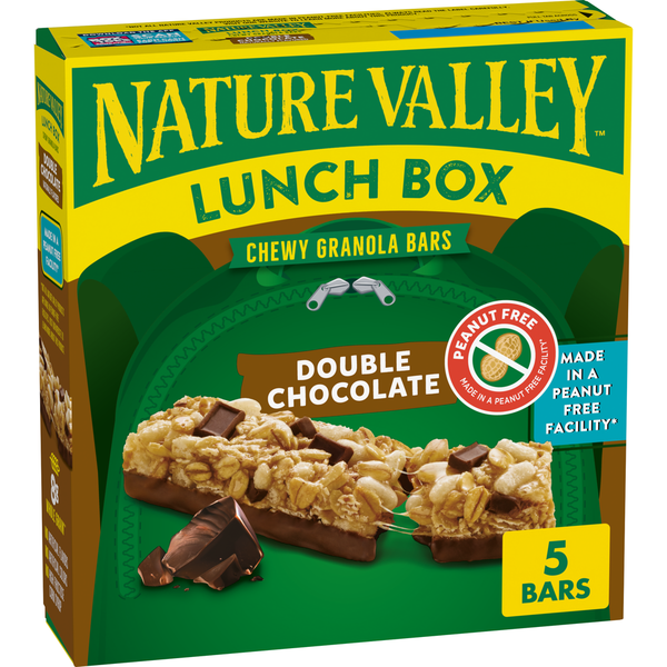 Energy & Granola Bars Nature Valley Double Chocolate Peanut Free Lunch Box Granola Bars hero