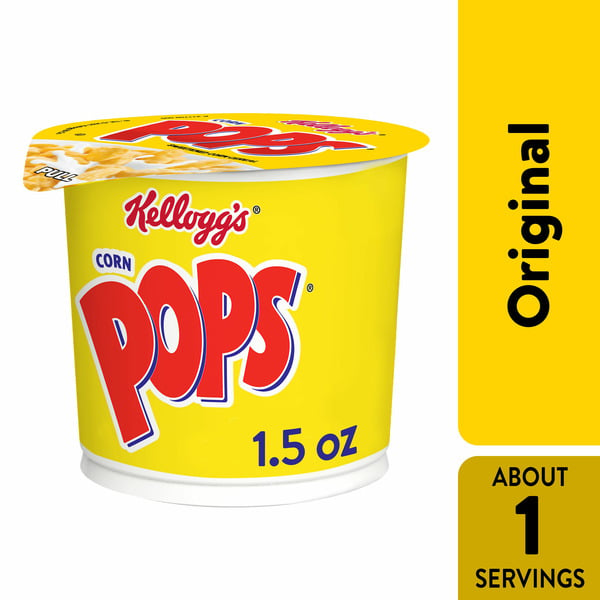 Cereal Corn Pops Cold Breakfast Cereal, 8 Vitamins and Minerals, Single Serve, Original hero