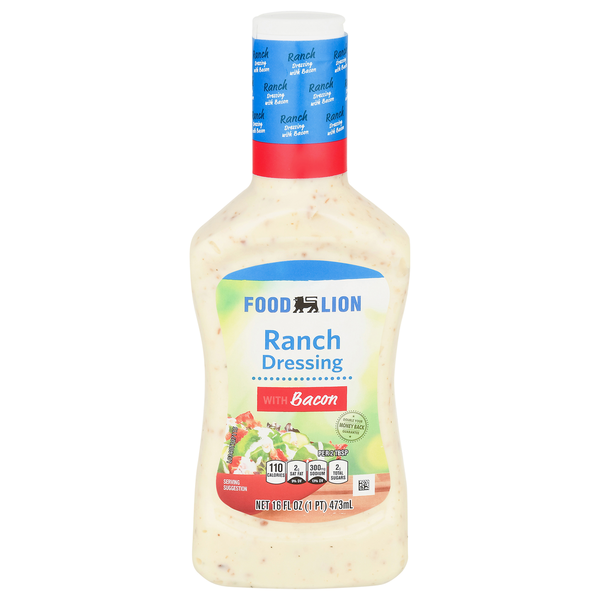 Salad Dressing & Toppings Food Lion Dressing, with Bacon, Ranch hero