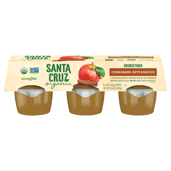 Canned Fruit & Applesauce Santa Cruz Organic Apple Sauce Cinnamon hero