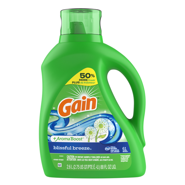 Laundry Gain Liquid Laundry Detergent, Blissful Breeze, 61 Loads hero