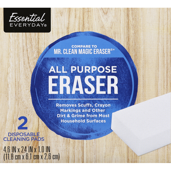 Cleaning Products Essential Everyday Cleaning Pads, Disposable, All Purpose Eraser hero