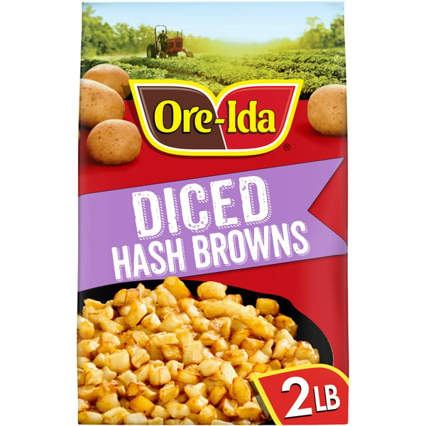 Holiday Items Ore-Ida Diced Hash Brown Potatoes Frozen Food Snacks hero