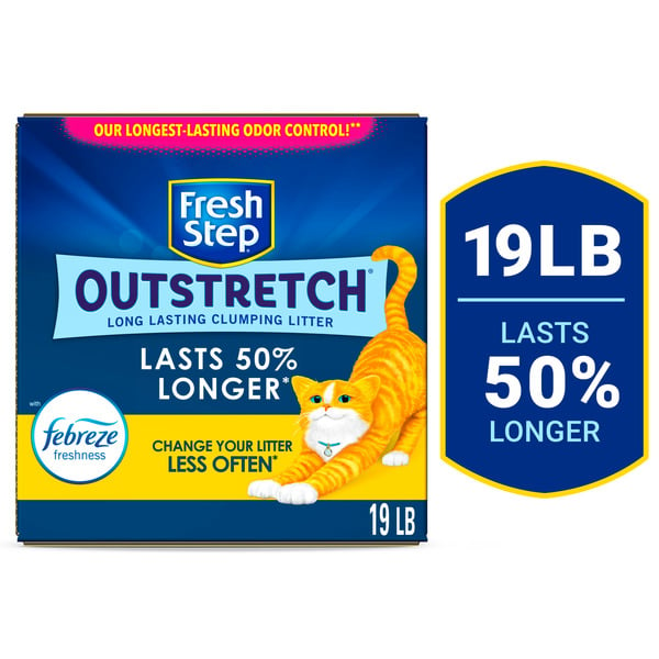 Cat Food & Care Fresh Step Outstretch Long Lasting Clumping Litter With Febreze Freshness hero