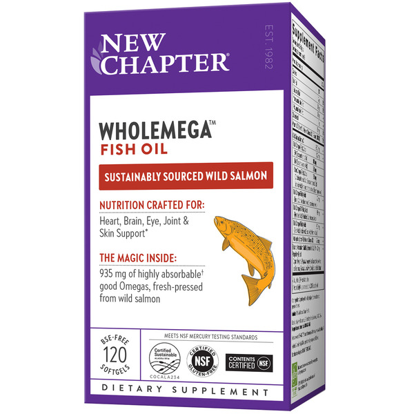 Vitamins & Supplements New Chapter Wholemega Fish Oil, Wild Alaskan Salmon Oil, Sustainably Caught hero