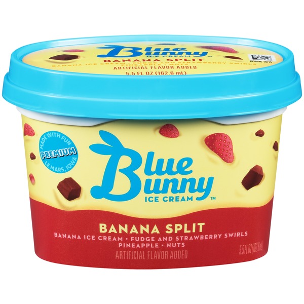 Ice Cream & Ice Blue Bunny Banana Split Ice Cream hero