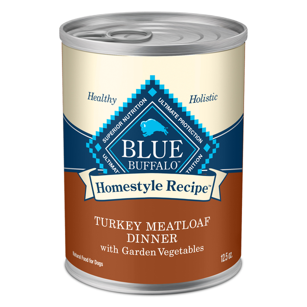 Wet Dog Food Blue Buffalo Homestyle Recipe Natural Adult Wet Dog Food, Turkey Meatloaf hero