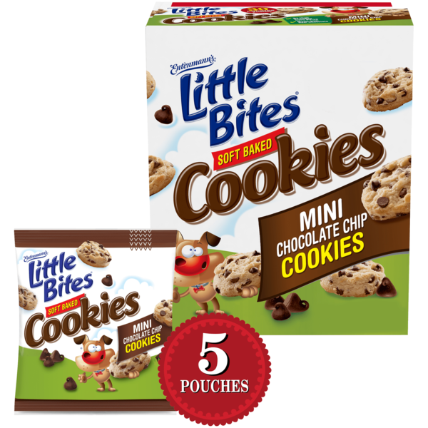 Cookies & Cakes Entenmann's Little Bites, 5 packs, Chocolate Chip Mini Cookies hero