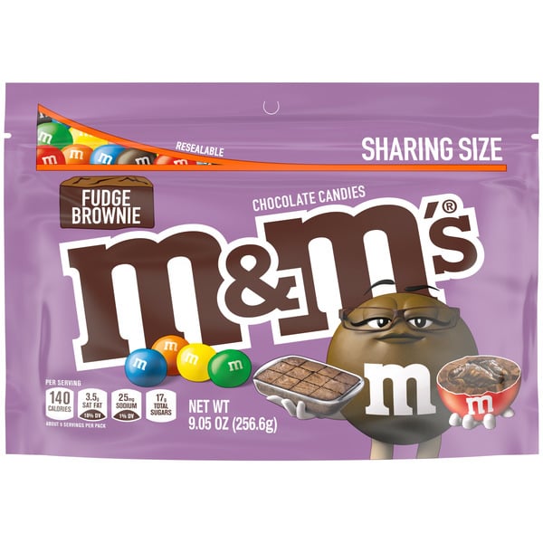 Spreads M&M's Fudge Brownie Chocolate Candy Sharing Size hero