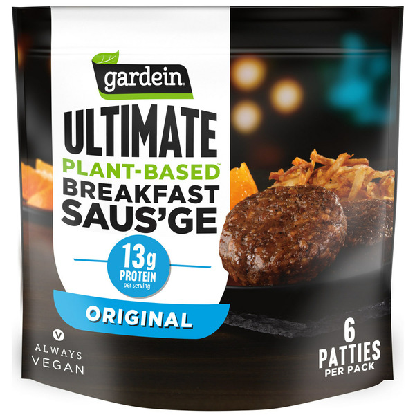 Frozen Meals Gardein Ultimate Plant-Based Breakfast Saus'ge, Vegan Food, Frozen Food hero